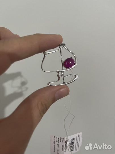 Серебряная брошь