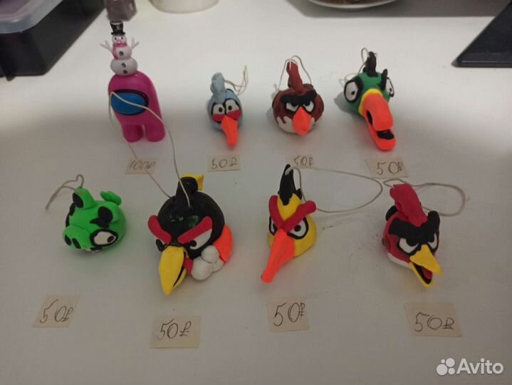 Брелок Angry birds своими руками