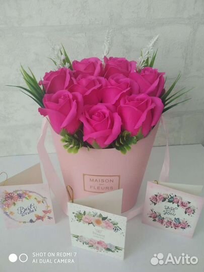 Букет из мыльных роз