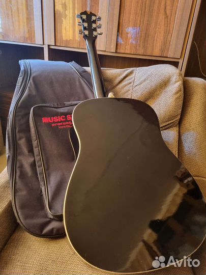 Акустическая гитара Ibanez чёрная + чехол