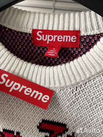 Вязанный свитер Supreme Snow White FW24