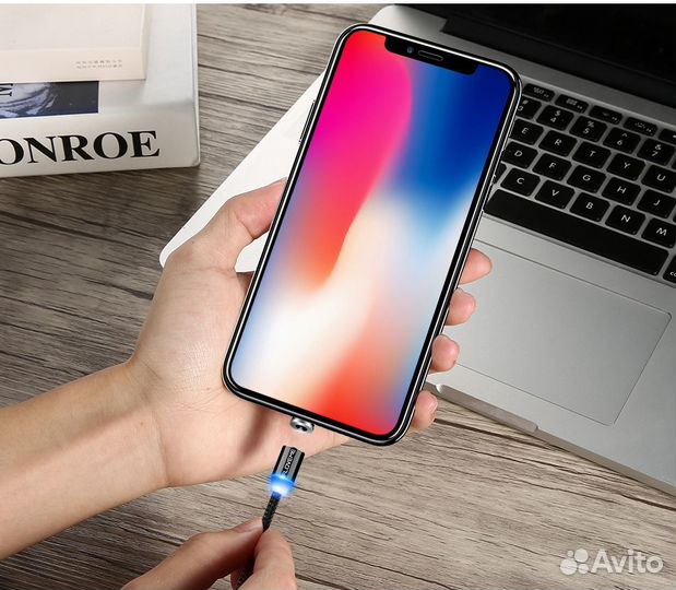 Магнитная зарядка iPhone, Type C, micro USB