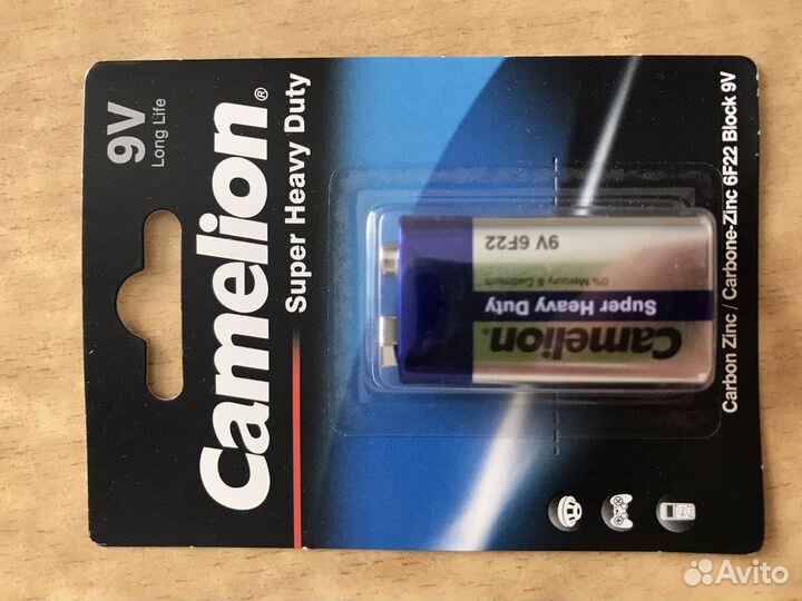 Батарейки Крона Camelion 9 V