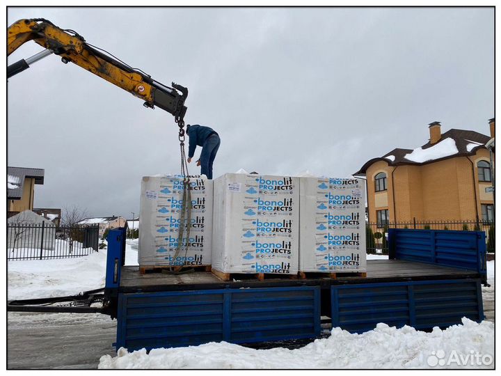 Газоблоки пеноблоки Бонолит. Доставка