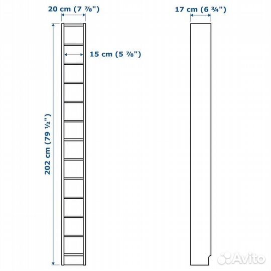 IKEA gnedby узкий стеллаж