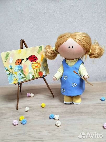 Интерьерная кукла ручной работы Художница