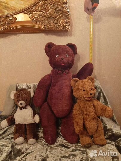 Плюшевый медведь. Опилки старинный