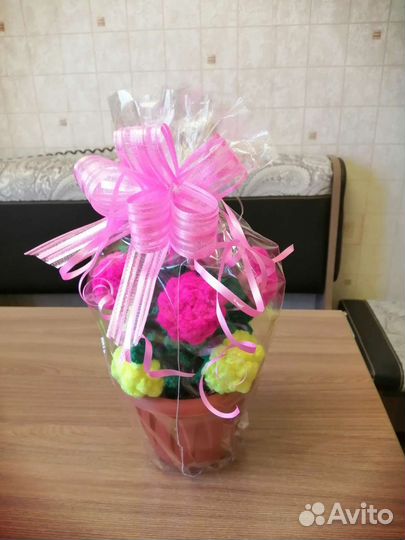 Вязаные цветы