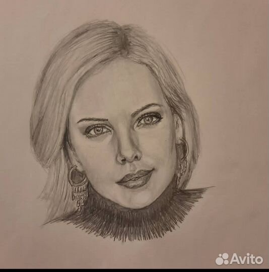 Портрет по фото на заказ карандашом маслом