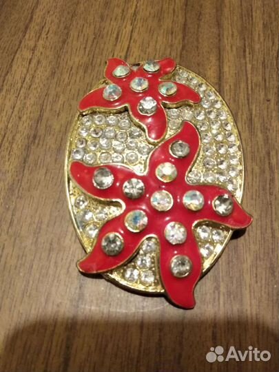 Пряжка стразы под золото