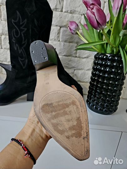 Сапоги казаки zara