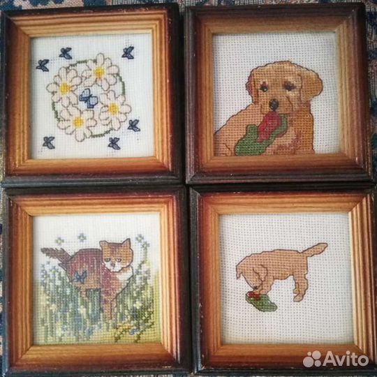 Вышивка в рамке