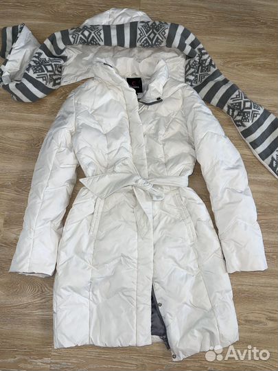 Пуховик 42-46 белый, демисез. куртка 44