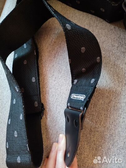 Ремень для гитары Dunlop. Жаккард,натуральная кожа