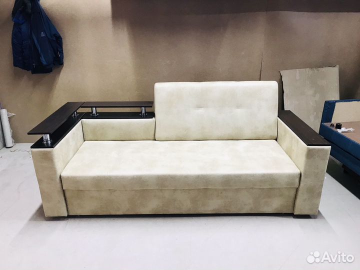 Диван прямой с полками из лдсп «шэлф»