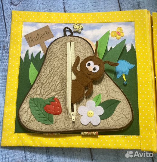 Развивающая книжка из фетра «Насекомые»