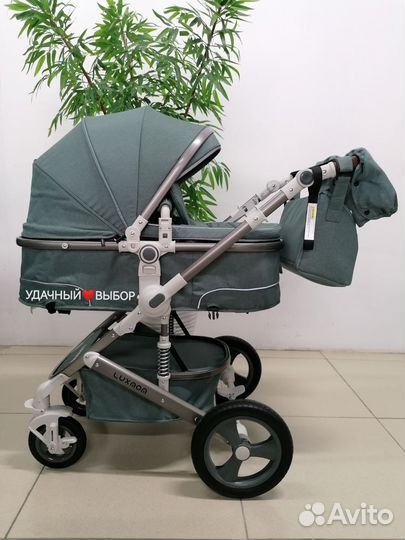 Новая коляска 3в1 Luxmom 518 NEW (лунная полночь)