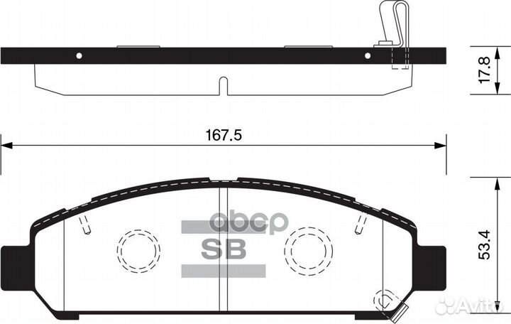 Колодки тормозные дисковые SP1454 Sangsin brake
