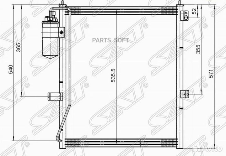 Радиатор кондиционера Mitsubishi Pajero Sport 08-1