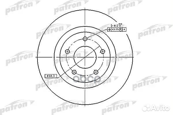 Диск тормозной передн chrysler: Sebring 07-09