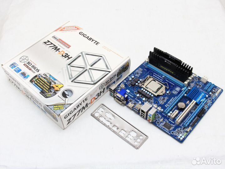 Комплект плата Z77M-D3H проц 3570K память 2х4 Гб
