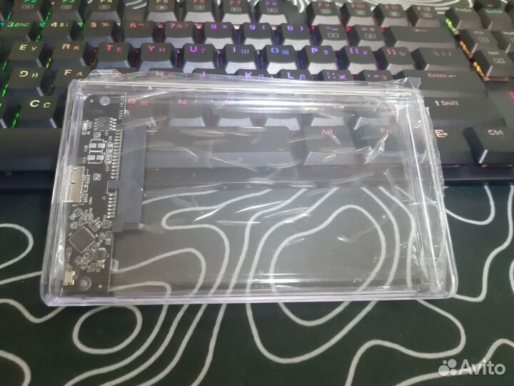 Прозрачный кейс для SATA SSD/HDD