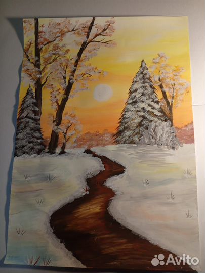 Картина гуашью