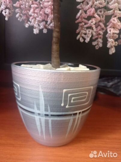 Дерево глициния из бисера. Ручная работа