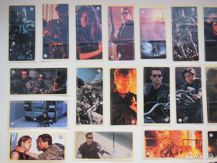 Вкладыши - наклейки из жвачки - терминатор