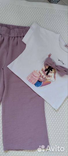 Летний костюм для девочки 128