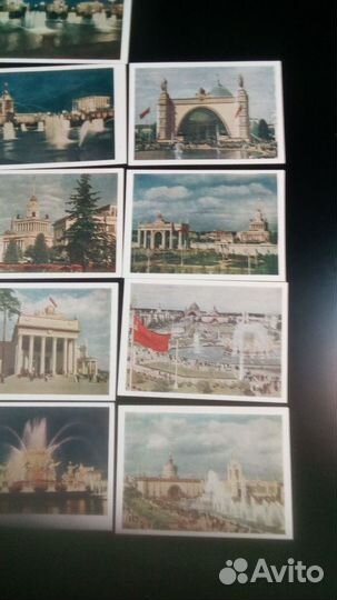 Открытки всхв ВДНХ - 13шт 55-56 г чистые