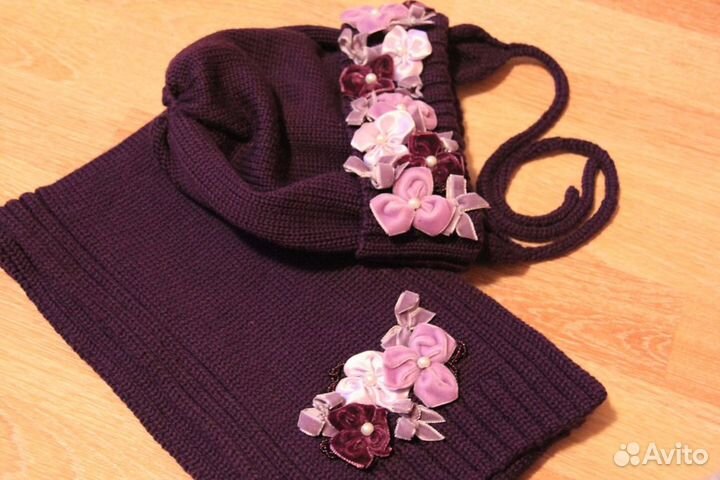 Новый комплект шапкошарф, 50-52р