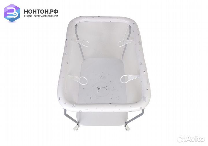 Манеж Classic French Teddy белый / серый