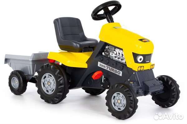 Трактор каталка с прицеп.новый
