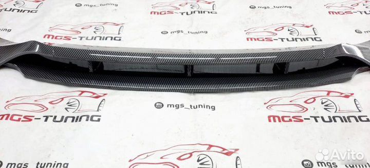 Губа переднего бампера BMW X5 G05 (Под карбон)