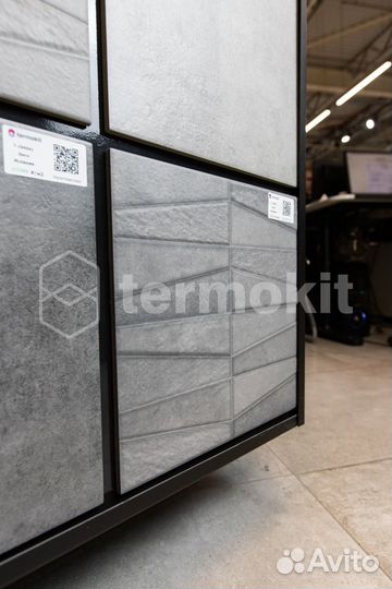 Керамогранит Ibero Materika Tektonia Dark Grey декор 31,6x63,5