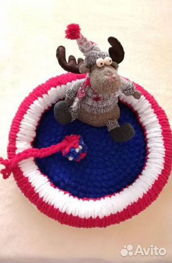 Эксклюзивная вязаная лежанка для кошки, собаки, ру