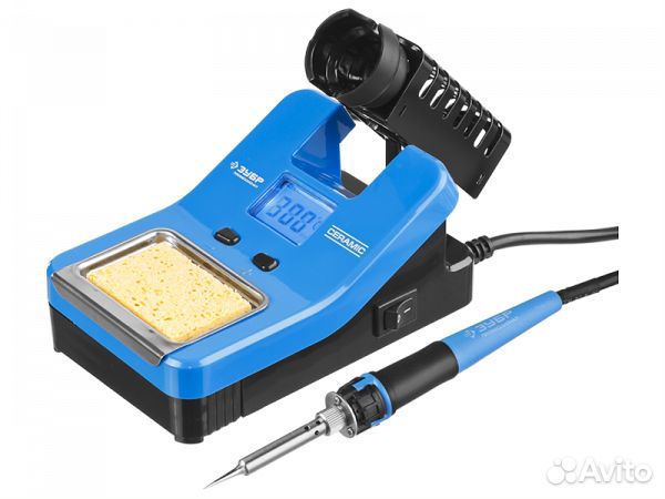 Паяльная станция цифровая с ЖК дисплеем Зубр Профессионал 55334