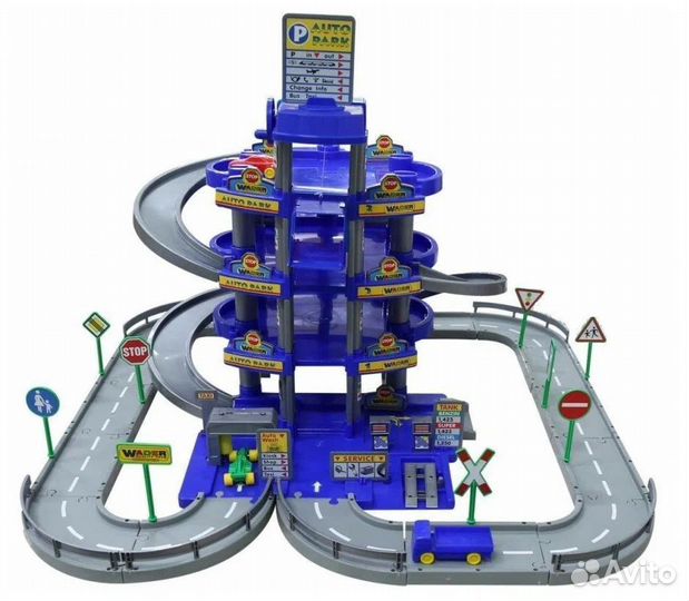 Паркинг Полесье 4-уровневый с дорогой и автомобиля