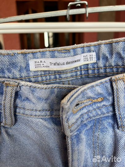 Джинсы zara mom fit 32