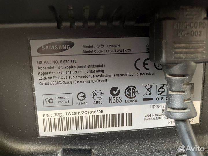 Монитор samsung t200gn