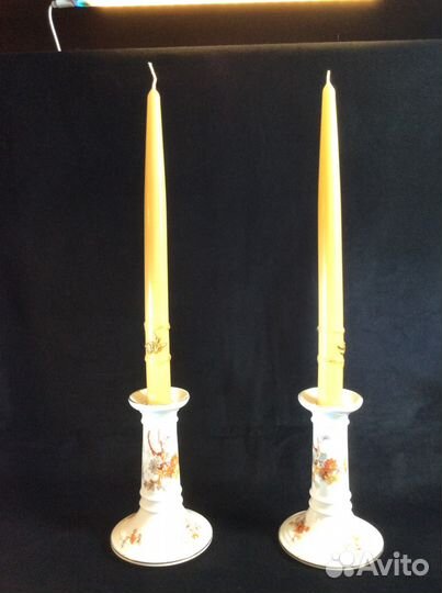 Подсвечники антиквар Лимож фарфор 1890 Франция