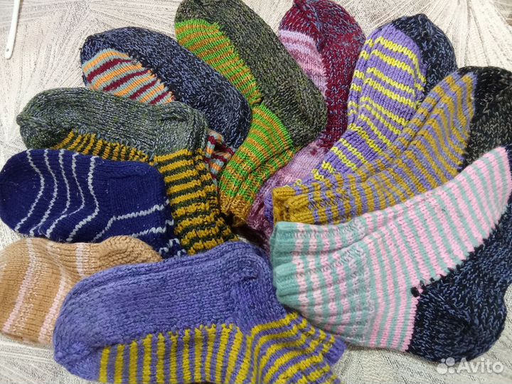 Вязаные носки ручная работа