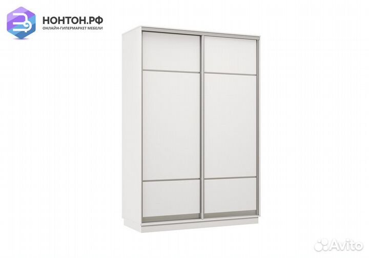 Шкаф-купе двухдверный Гемма белый