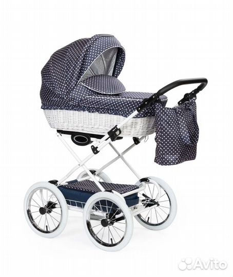 Коляска-люлька Bebizaro Classic Retro Blue Groch