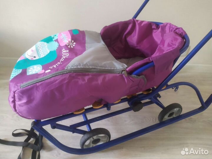 Санки на колёсах санимобиль