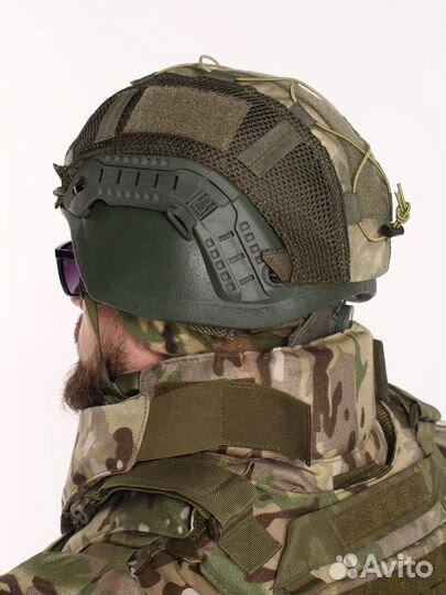 Баллистический шлем военный ушастый бр2 арамид