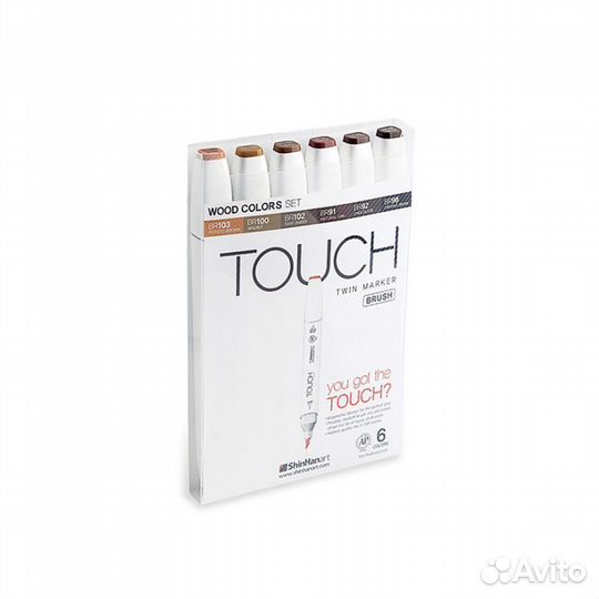 Спиртовые Маркеры Brush 6 цветов