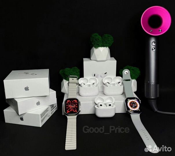 AirPods + Apple Watch 8 2023 премиум