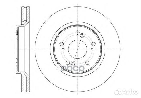Диск торм. пер.вент293x28 5 отв. honda CR-V I
